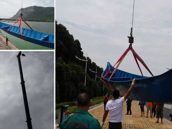 昆明重物吊装海埂大坝吊装船只